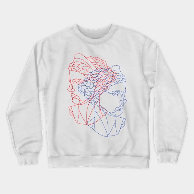 Gemini The Twins Crewneck Sweatshirt by racoco